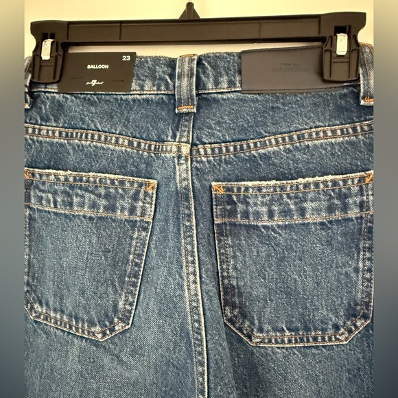 7 FOR ALL MANKIND Women's Blue Wide-Leg Jeans Sz. 23 - Picture 10 of 11